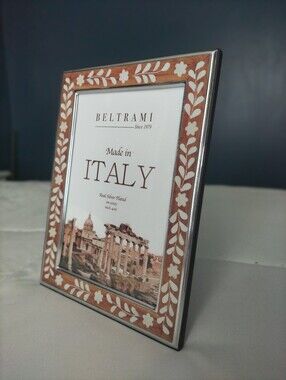 Beltrami Italy Silver Plated 4"x6" Table Shelf Picture Frame.